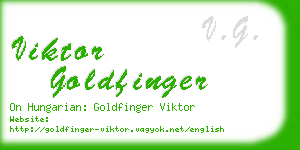 viktor goldfinger business card